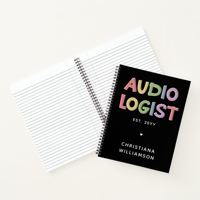 Geschenk des personalisierten Audiologen Audiology Notizbuch (Innenseite)