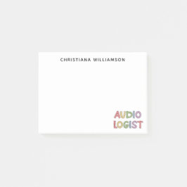 Geschenk des personalisierten Audiologen Audiology Post-it Klebezettel