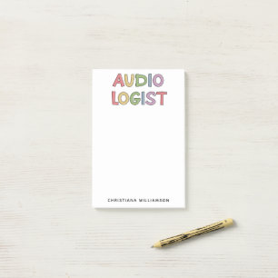 Geschenk des personalisierten Audiologen Audiology Post-it Klebezettel