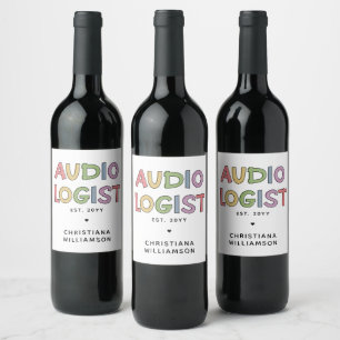 Geschenk des personalisierten Audiologen Audiology Weinetikett
