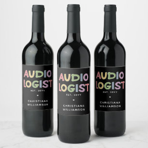 Geschenk des personalisierten Audiologen Audiology Weinetikett