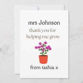 Geschenk des personalisierten Lehrers, Geschenk de Dankeskarte