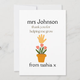 Geschenk des personalisierten Lehrers, Geschenk de Dankeskarte