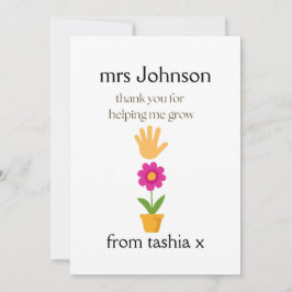 Geschenk des personalisierten Lehrers, Geschenk de Dankeskarte