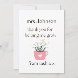 Geschenk des personalisierten Lehrers, Geschenk de Dankeskarte