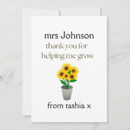 Geschenk des personalisierten Lehrers, Geschenk de Dankeskarte