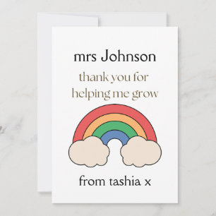 Geschenk des personalisierten Lehrers, Geschenk de Dankeskarte