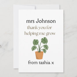 Geschenk des personalisierten Lehrers, Geschenk de Dankeskarte