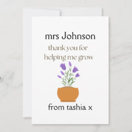 Geschenk des personalisierten Lehrers, Geschenk de Dankeskarte