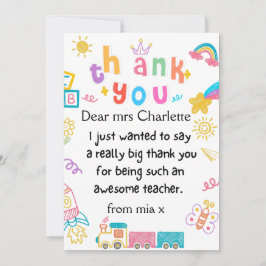 Geschenk des personalisierten Lehrers, Geschenk de Feiertagskarte