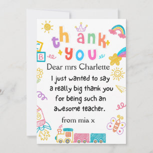 Geschenk des personalisierten Lehrers, Geschenk de Feiertagskarte