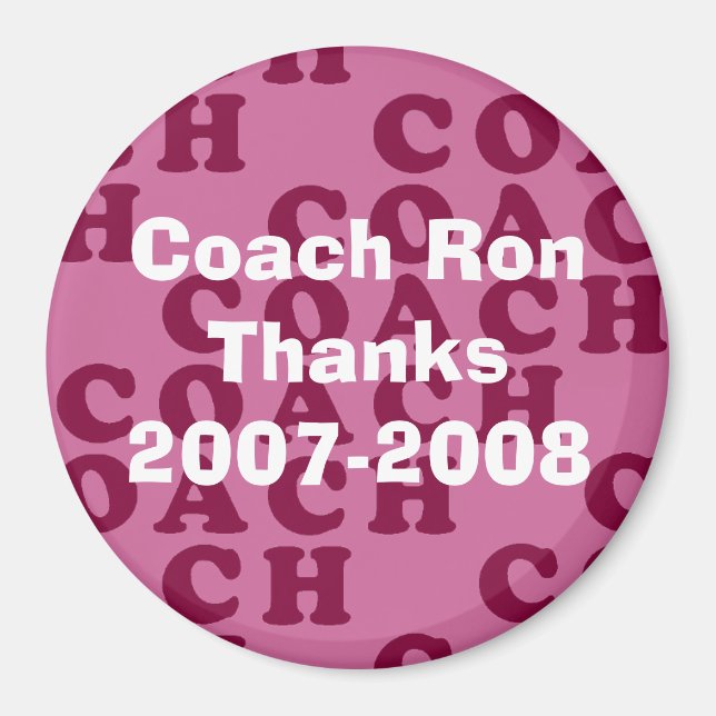 Geschenk des personalisierten Trainers - Magnet (Vorne)