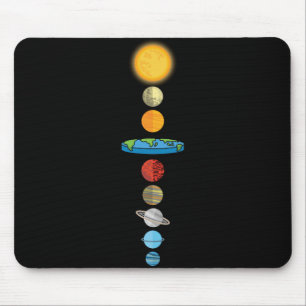 Geschenk des Planeten-Sonnensystems der Flat Earth Mousepad