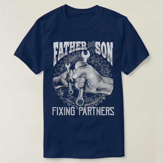 Geschenk des Vaters und des Sohn Mechanikers T-Shirt (Design vorne)