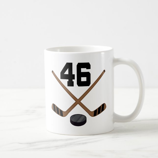 Geschenk Eis-Hockey-Spieler-Jersey-Zahl-46 Kaffeetasse (Rechts)