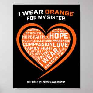 Geschenk Frau Apparel Orange Schwester Multiple Sk Poster
