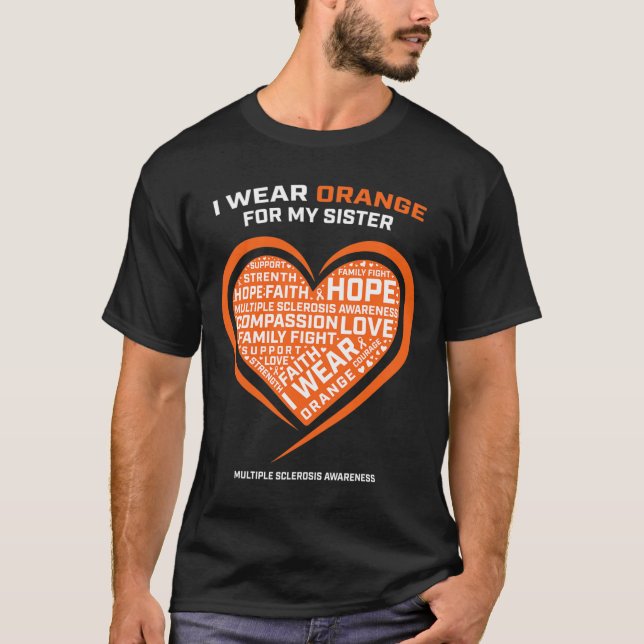 Geschenk Frau Apparel Orange Schwester Multiple Sk T-Shirt (Vorderseite)