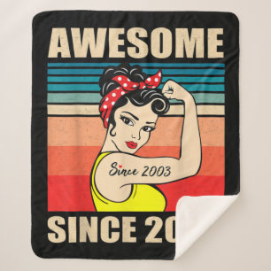 Geschenk für 18-jährige Frauen Vintag 18. Geburtst Sherpadecke