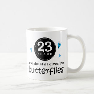 Geschenk für 23. Hochzeitstag-Schmetterling Tasse