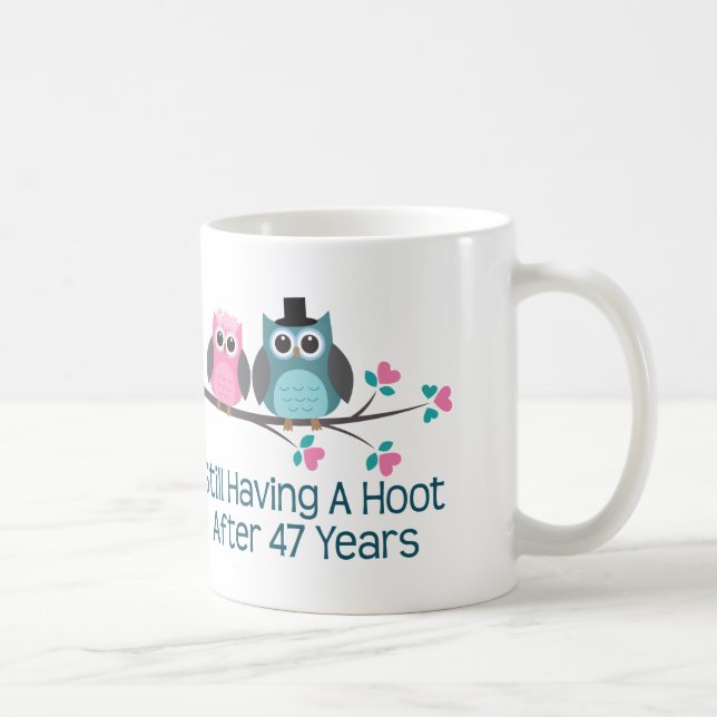 Geschenk für 47. Hochzeitstag-Schrei Kaffeetasse (Rechts)