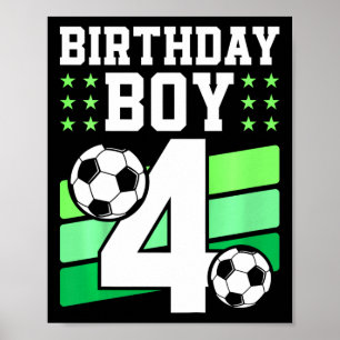 Geschenk für 4-jährige Jungen zum 4. Geburtstag Bd Poster