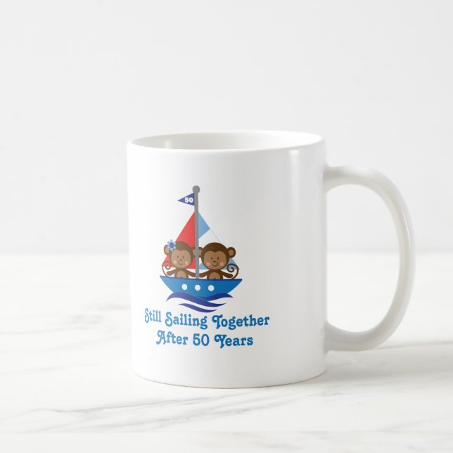 Geschenk für 50. Hochzeitstag-Affen Tasse (Rechts)
