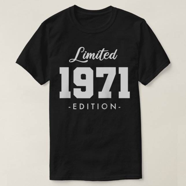 Geschenk für 51 Jahre alt 1971 Limited Edition 51. T-Shirt (Design vorne)