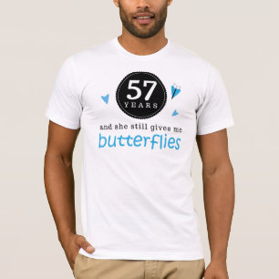Geschenk für 57. Hochzeitstag-Schmetterling T-Shirt