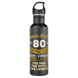 Geschenk für 80 Jahre alt 80. Vintag den Man Myth Edelstahlflasche