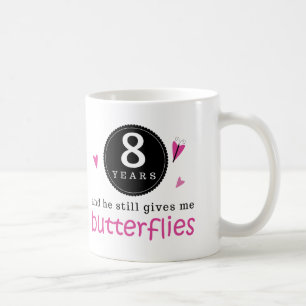 Geschenk für 8. Hochzeitstag-Schmetterling Tasse
