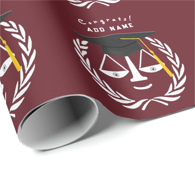 Geschenk für Abschluss der Creative Law School Geschenkpapier (Rolleneckpunkt)