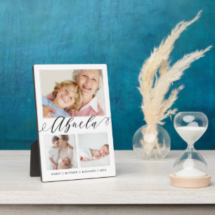 Geschenk für Abuela   Enkelkinder 3 FotoCollage Fotoplatte