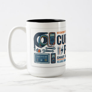 Geschenk für aktuelle Meister-Elektriker Zweifarbige Tasse