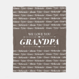 Geschenk für alle mit Muster für Familiennamen Fleecedecke