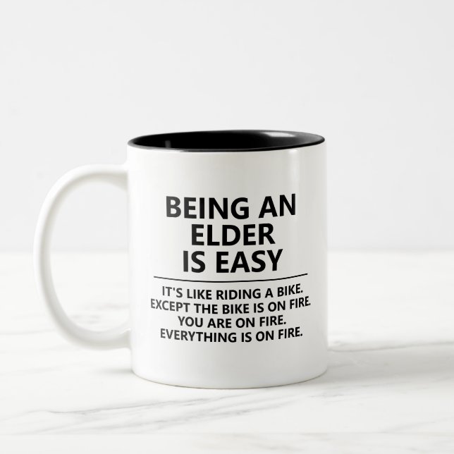 Geschenk für Ältere JW, Geschenk für JW Brother, J Zweifarbige Tasse (Links)