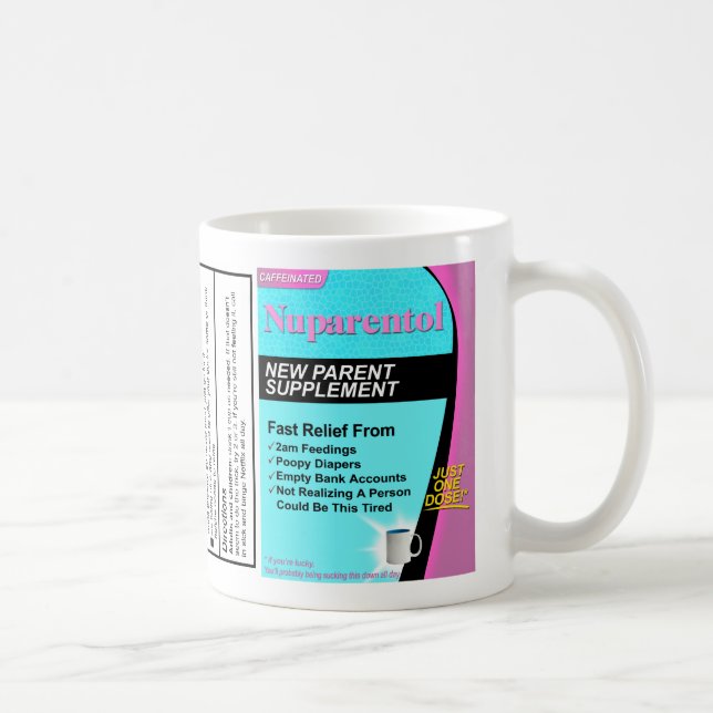 Geschenk für Babydusche: Nuparentol - Die neue Tas Kaffeetasse (Rechts)