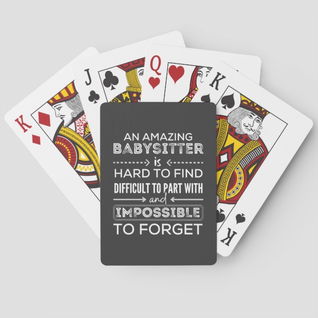 Geschenk für Babysitter, Babysitter-Geschenk Spielkarten (Rückseite)