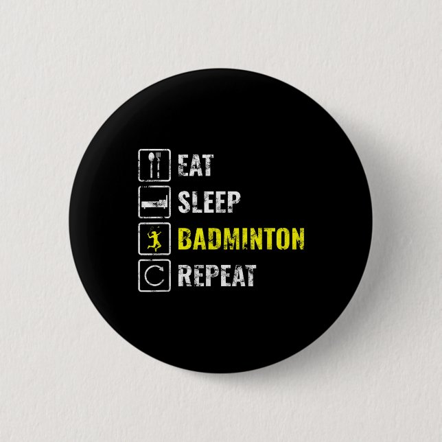 Geschenk für Badmintonspieler Button (Vorderseite)