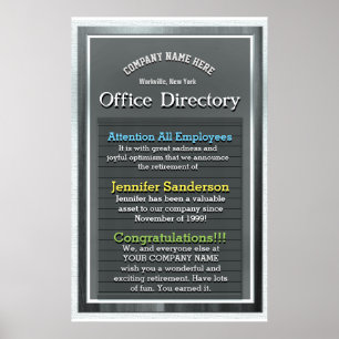 Geschenk für benutzerdefinierte Altersvorsorge Poster