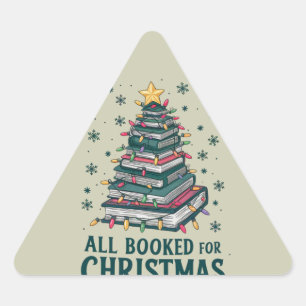 Geschenk für Bibliothekarliebhaber zu Weihnachten Dreieckiger Aufkleber