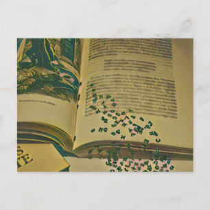 Geschenk für Bibliotheksliebhaber Postkarte