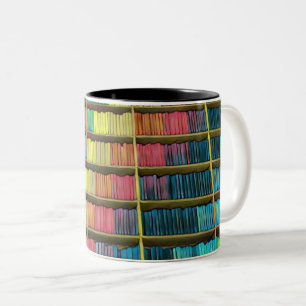Geschenk für Bibliotheksliebhaber Zweifarbige Tasse