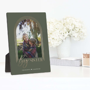 Geschenk für Big Sister Elegante Arch Foto Keepake Fotoplatte