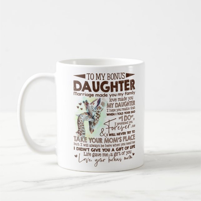 Geschenk für Bonustochter, für meine Bonustochter- Kaffeetasse (Links)
