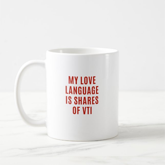 Geschenk für Börsenhändler - VTI Aktien Kaffeetasse (Links)