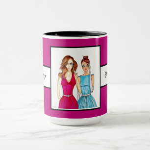 Geschenk für Bridesmaids Violet Ringer 15oz Tasse