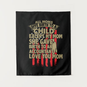 Geschenk für Buchhalter   Geburt eines Buchhalters Wandteppich