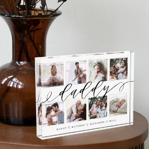 Geschenk für Daddy Foto-Collage des Vaters Fotoblock