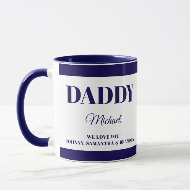 Geschenk für Daddy mit Namen  Tasse (Links)