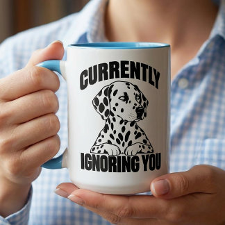 Geschenk für Dalmatiner-Sarkasmus-Introvertierter- Zweifarbige Tasse